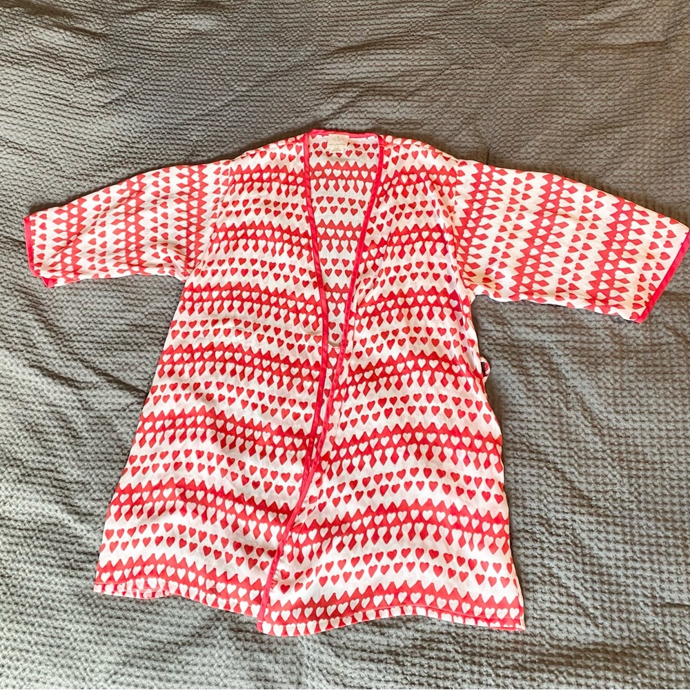 Kate Spade Red and White Heart Robe.